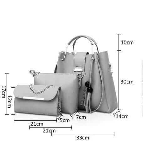 Alexa 3 Pcs Pink women's crossbody bag in pink by Bag X