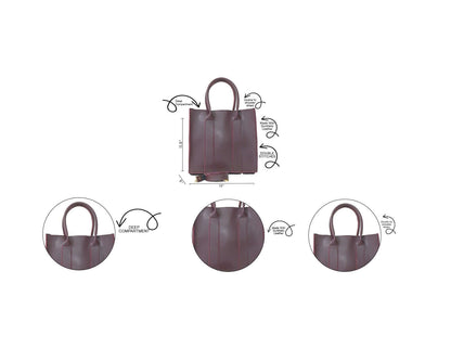 Alberta 3 Pcs Maroon