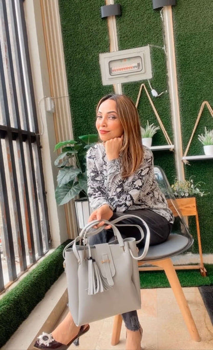 Alexa 3 Pcs Grey women's crossbody bag in grey by Bag X