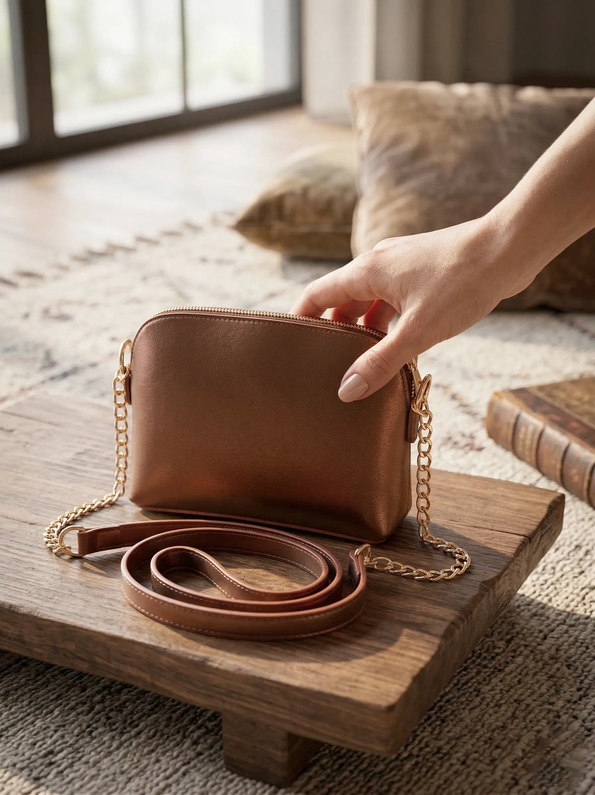 Flexi Mini Choco women's crossbody bag in choco by Bag X